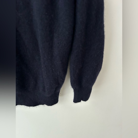 Zara dark blue 100% cashmere crew sweater - Picture 10 of 10